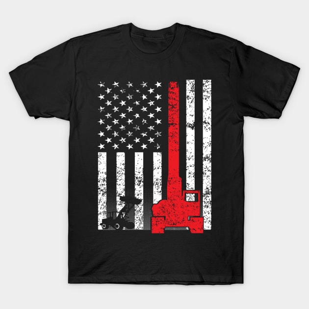 American Heavy Equipment Operator T-Shirt by RelevantArt